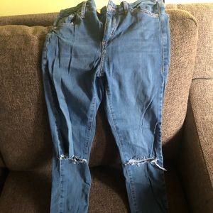 EUC topshop Leigh Moto Jeans